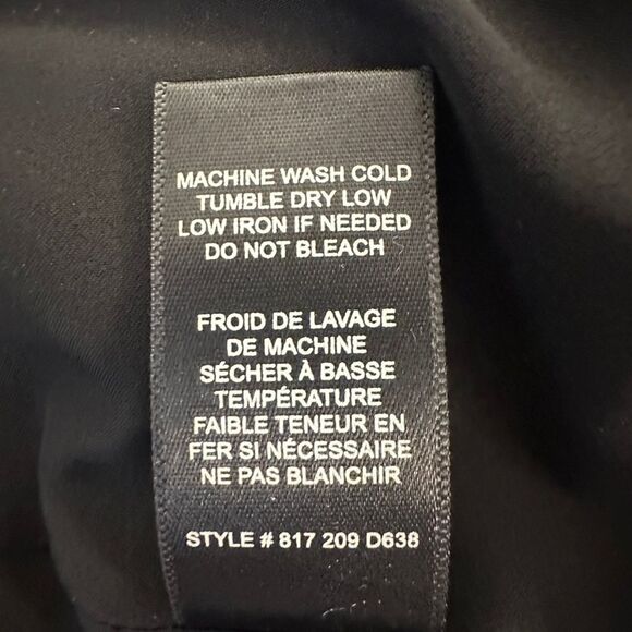 Rebecca Taylor Black Textured Ruffle Hem Dress - Size 6 - Picture 7 of 8